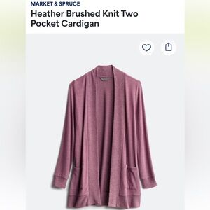 Market & Spruce Open-Front Cardigan in Dusty Mauve